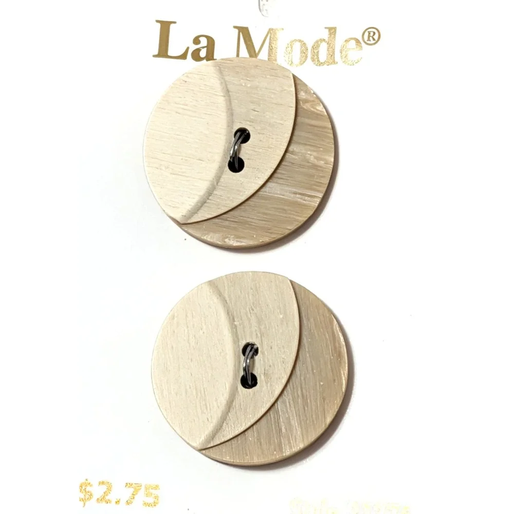 La Mode Buttons Lot 16pc Gold Iridescent & Layered Concentric Sewing Craft VTG